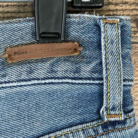 Pilcro and the Letterpress Tilde Jeans High Waist Distressed Blue Size 28 - Picture 9 of 12